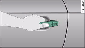 Audi A4: Central locking system. Audi advanced key: Unlocking one of the doors
