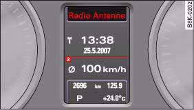 Audi A4: Introduction. Display: Radio information