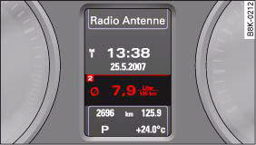 Audi A4: On-board computer. On-board computer: Average fuel consumption