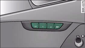 Audi A4 Seat memory Seats and storage Controls