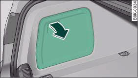 Audi A4: Luggage compartment. Luggage compartment: Side trim with closed storage compartment