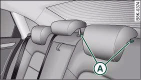 Audi A4: Head restraints. Rear seats: Head restraint