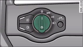 Audi A4: Lights. Dashboard: Light switch