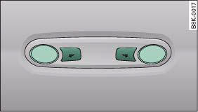 Audi A4: Interior lights. Headliner: Rear reading lights