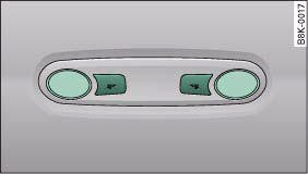 Audi A4: Interior lights. Headliner: Rear reading lights