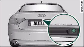Audi A4: Audi parking system advanced. Boot lid: Location of reversing camera