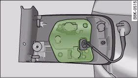 Audi A4: Changing bulbs for rear lights in side panel. Rear light, mounting plate is highlighted