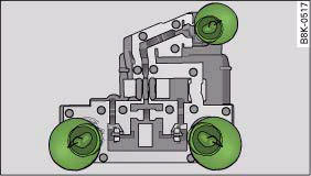 Audi A4: Changing bulbs in boot lid. Bulb carrier