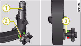 Audi A4: Removable towing bracket. Removable towing bracket: Ball joint